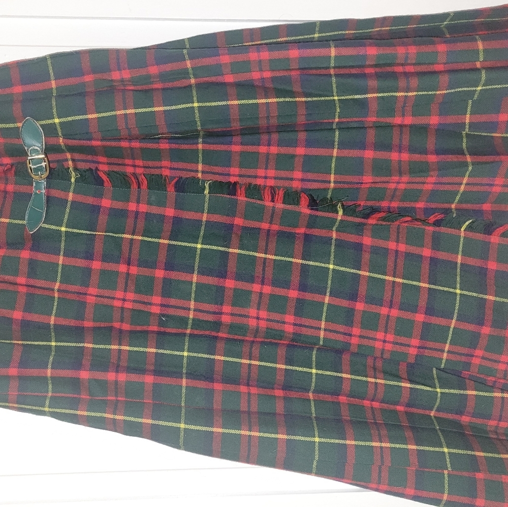 Vintage Tartan Wool Skirt